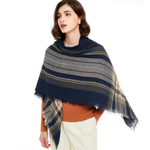 Load image into Gallery viewer, For Autumn and Winter Plaid Cashmere-like Warm Scarf Thickened plus Size Shawl All-Matching Large Kerchief Women
