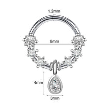 Load image into Gallery viewer, Closed Ring Star Ball Pendant Nose Ring Nasal Splint Personality Ear Bone Stud Piercing Jewelry
