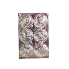 Load image into Gallery viewer, Transparent Christmas Ball 6cm Boxed Blue Painted Christmas Tree Decorations
