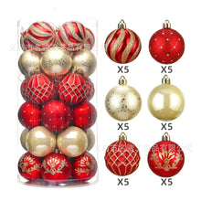 Load image into Gallery viewer, Christmas Decoration Supplies 6cm Special-Shaped Electroplating Plastic Ball Painted Christmas Ball Set Ball Pendant
