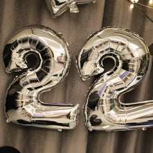 Load image into Gallery viewer, Christmas Birthday Decoration Balloon Set Golden Birthday Scene Layout Party Balloon
