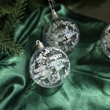 Load image into Gallery viewer, Transparent Christmas Ball 6cm Boxed Blue Painted Christmas Tree Decorations
