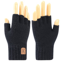Load image into Gallery viewer, Half Finger Gloves Men and Women Keep Warm and Cold Protection in Winter Knitted Wool Wholesale Finger Leakage Gloves
