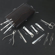 Load image into Gallery viewer, 12 Pieces Nail Scissors Nail Clipper Beauty Pliers Nail Scissors Combination Multifunctional Pedicure Nail Beauty Tool Set
