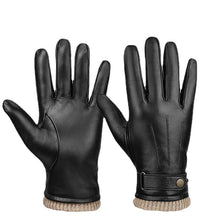 Load image into Gallery viewer, Winter Sheepskin Thermal Gloves Outdoor Sports Business Driving Leather Gloves Men's Fleece-Lined Windproof
