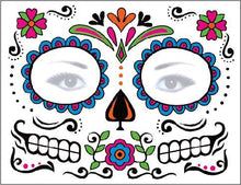 Load image into Gallery viewer, Halloween Tattoo Sticker Paper Day of the Dead Transfer Face Pasters Makeup Party Tattoo Sticker
