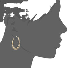 Load image into Gallery viewer, Heart-Shaped Hollow Flower Earrings Exaggerated Banquet Earrings
