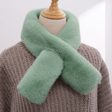 Load image into Gallery viewer, Winter Fashion All-Match Imitate Rex Rabbit Fur Plush Scarf Female Korean Cross Warm Imitation Mink
