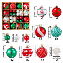 Load image into Gallery viewer, Christmas Decoration 6cm Electroplating Ball Plastic Ball Shaped Painted Christmas Ball Gift Christmas Tree Pendant
