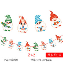 Load image into Gallery viewer, Christmas Decoration Cartoon Paper Hanging Flag Colorful Flags Christmas Holiday Scene Atmosphere Layout Christmas Paper Hanging Flag
