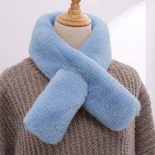 Load image into Gallery viewer, Winter Fashion All-Match Imitate Rex Rabbit Fur Plush Scarf Female Korean Cross Warm Imitation Mink
