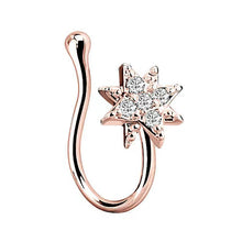 Load image into Gallery viewer, Piercing Jewelry Fashion Exquisite AA Zircon Heart-Shaped Nose Stud Nasal Splint Ear Clip Nose Ring
