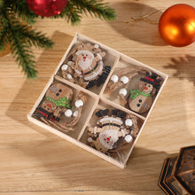 Load image into Gallery viewer, Christmas Wooden Decorative Cartoon Elk Doll Crafts Wooden Christmas Pendant
