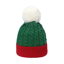 Load image into Gallery viewer, Autumn and Winter New Red and Green Color Stitching Woolen Cap Foreign Trade Festival All-Matching Knitted Hat Christmas Hat Women
