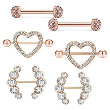Load image into Gallery viewer, Nipple Ring 3 Pairs Set Combination Adhesive Nail Tongue Pin Piercing Jewelry
