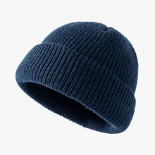 Load image into Gallery viewer, Light Board Solid Color Knitted Hat Men's Warm Beanie Hat Korean Style All-Matching Knitted Hat Knitted Hat Yupi Beanie Hat
