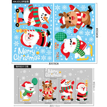 Load image into Gallery viewer, Christmas Decorative Stickers Shopping Window Decorative Santa Snowman Static Stickers
