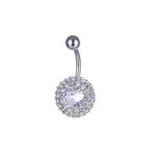 Load image into Gallery viewer, Piercing Jewelry New Pattern Shape Belly Ring Navel Stud Full Inlaid Stone
