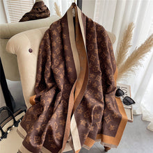 Load image into Gallery viewer, Scarf for Women Cashmere-like Thickened Keeping Warm Dual-Purpose Scarf Double-Sided Air Conditioning Shawl
