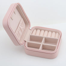 Load image into Gallery viewer, Jewelry Storage Box Earring Portable Cosmetic Bag Multi-Partition  Holders Case
