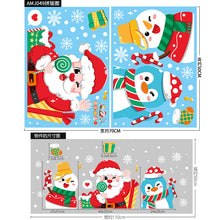 Load image into Gallery viewer, Christmas Decorative Stickers Shopping Window Decorative Santa Snowman Static Stickers
