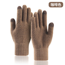 Load image into Gallery viewer, Wool Knitted Touch-Screen Gloves Men's Winter Fleece-Lined Thickened Outdoor Cold-Proof Warm Gloves
