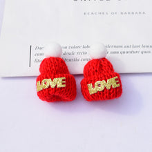 Load image into Gallery viewer, Wool Knitted Christmas Hat Korean Mini Small Hat Christmas Toy Decoration Pompons Ornament Accessories
