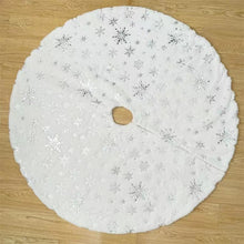 Load image into Gallery viewer, Christmas Decoration Supplies Bronzing Color Bronzing Silver Snowflake Imitation Rabbit Fur Plush Christmas Tree Group
