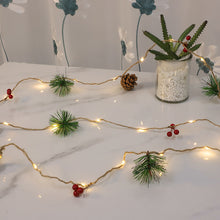 Load image into Gallery viewer, Christmas Pine Cone Light String Pine Needle Decoration Led Copper Wire Light Small Mulberry Hanging Flag
