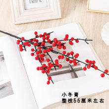 Load image into Gallery viewer, Fortune Fruit Red Berry Rich Fruit New Year Christmas Living Room Home Decoration Flower Arrangement Small Holly Bouquet
