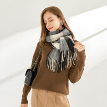Load image into Gallery viewer, Autumn Winter Retro Plaid Artificial Cashmere Scarf Women 'S New Fashion Tassel Warm Scarf Office

