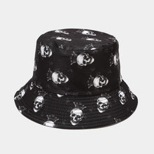 Load image into Gallery viewer, Skull Pattern Reversible Fisherman Hat Street Hip-Hop Hip-Hop Cap Sun Protection Sun Hat
