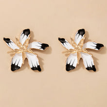 Load image into Gallery viewer, Exaggerated Personalized Multi-Layer Alloy Oil-Spot Glaze Flowers Flower Earrings
