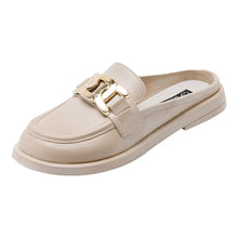 Load image into Gallery viewer, Closed Toe Sandals Women's Shoes Spring Fairy Style Flat Low Heel Slip-on Women's Shoes Fashion Flat for Outdoors Slippers
