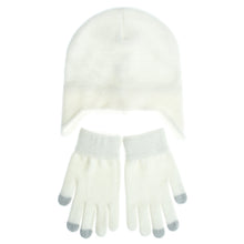Load image into Gallery viewer, Outdoor Hat Gloves Two-Piece Set Women's Fleece Ears Protection Cap Gloves Hat Set
