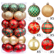 Load image into Gallery viewer, Christmas Decoration Supplies 6cm Special-Shaped Electroplating Plastic Ball Painted Christmas Ball Set Ball Pendant
