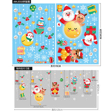 Load image into Gallery viewer, Christmas Decorative Stickers Shopping Window Decorative Santa Snowman Static Stickers
