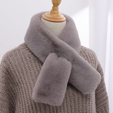 Load image into Gallery viewer, Winter Fashion All-Match Imitate Rex Rabbit Fur Plush Scarf Female Korean Cross Warm Imitation Mink
