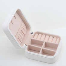Load image into Gallery viewer, Jewelry Storage Box Earring Portable Cosmetic Bag Multi-Partition  Holders Case
