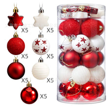 Load image into Gallery viewer, Christmas Decoration Supplies 6cm Special-Shaped Electroplating Plastic Ball Painted Christmas Ball Set Ball Pendant
