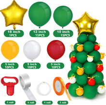 Load image into Gallery viewer, Christmas Green Rubber Balloons Package Forest Series Christmas Tree Set
