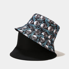 Load image into Gallery viewer, Skull Pattern Reversible Fisherman Hat Street Hip-Hop Hip-Hop Cap Sun Protection Sun Hat
