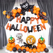 Load image into Gallery viewer, Halloween Ghost Festival Carnival Decoration Balloon Halloween Arch Balloon Chain Atmosphere Layout Balloon Set
