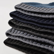 Load image into Gallery viewer, Men 'S Knitted Hat New Two-Tone Straight Edge Cap Outdoor Leisure All-Match Fashion Cap Warm Pullover Cap
