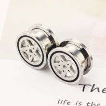Load image into Gallery viewer, Stainless Steel Auricle Pentagram Channel Ear Extender Earrings Human Body Piercing Accessories
