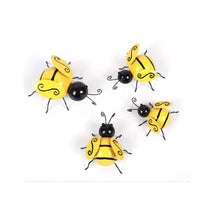 Load image into Gallery viewer, 4pcs/Set Wrought Iron Bee Country Decoration Ornament Metal Animal Handicraft Simulation Wall Art Ornament
