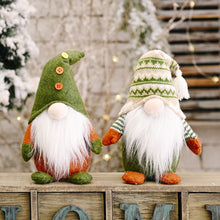 Load image into Gallery viewer, New Christmas Faceless Elderly Elf Doll European and American Green Style Decoration Christmas Ornaments
