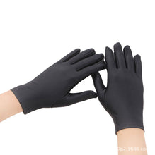 Load image into Gallery viewer, Men's and Women's Spandex Jewelry Gloves Elastic Tight Black and White Dance Performance Etiquette Command MC Gloves
