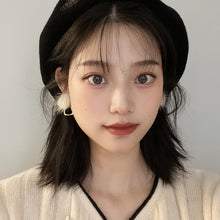 Load image into Gallery viewer, White Fur Ball Earrings Girls' Decorations Autumn And Winter 2 New Simple Stud Earrings Earrings Girls' Earrings
