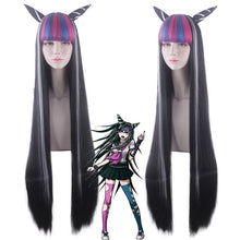 Load image into Gallery viewer, Danganronpa 2 Projectile round Dance Yutian Wei Blowing Wig Horn Shape Long Hair Cosplay Wig
